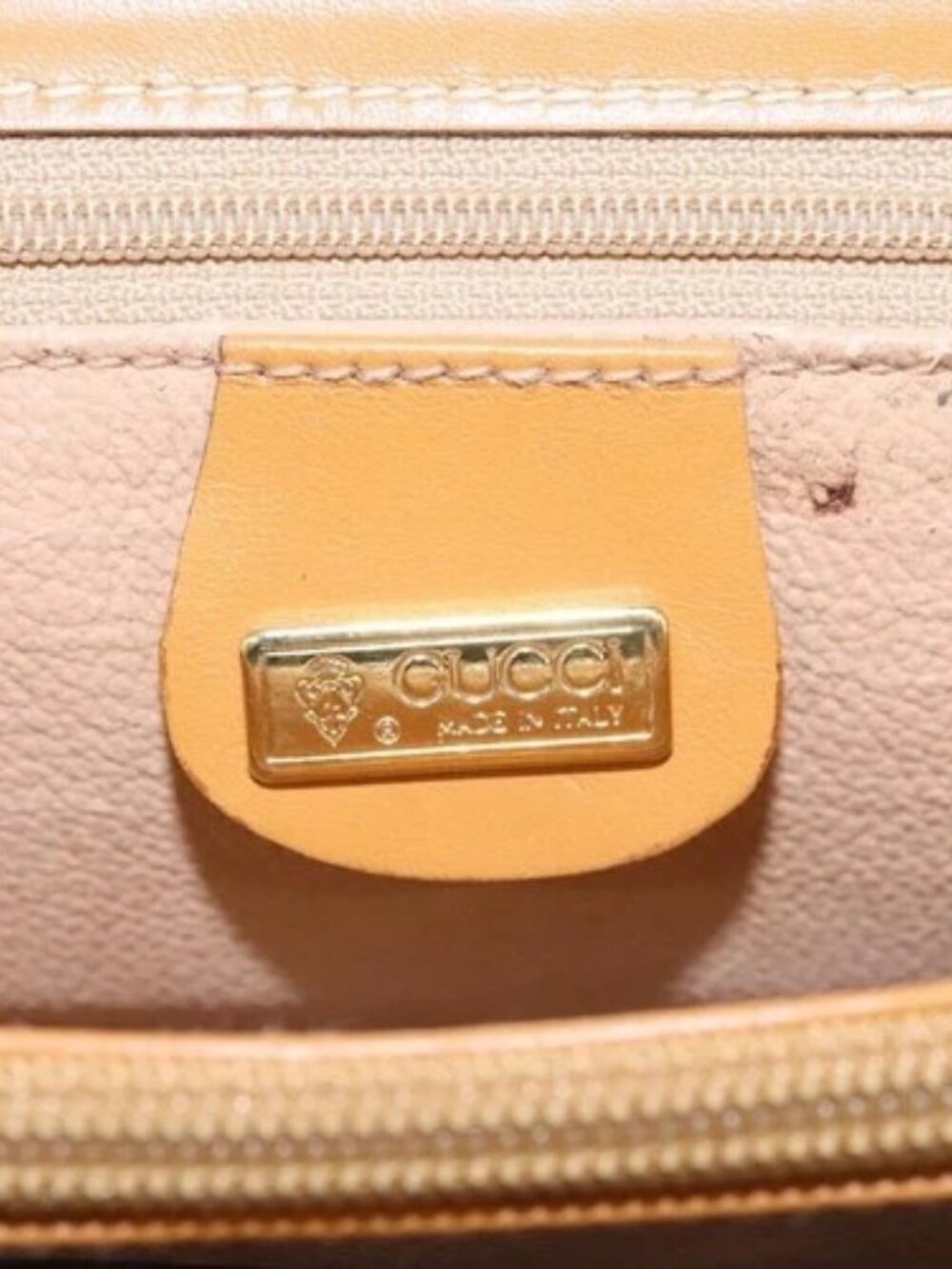 GUCCI Micro GG Supreme Shoulder Bag PVC Beige Gold 001 115 1199 Auth ep7488 - Picture 12 of 16